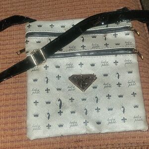 Baby Phat White and Black Patterned Crossbody